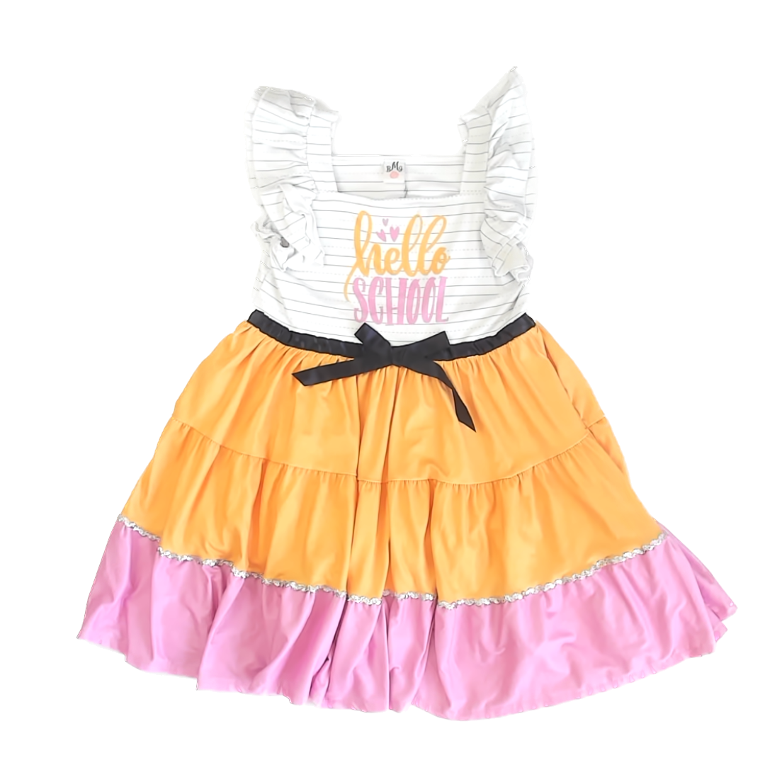 BMg Girls Pink | Orange Dress Size: 5T* Pink | Orange