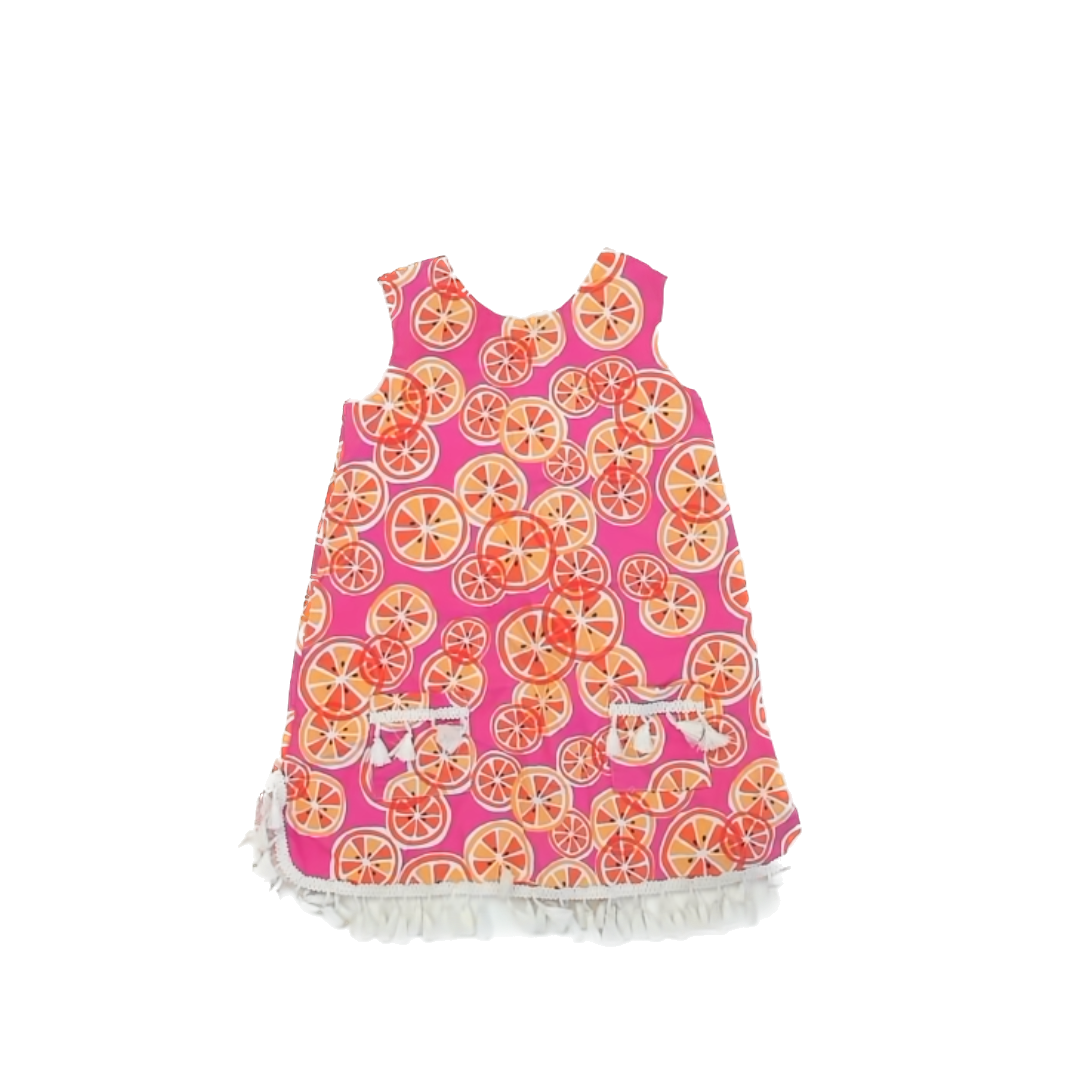 Five Loaves Two Fish Girls Pink | Orange Dress Size: 5T Pink | Orange