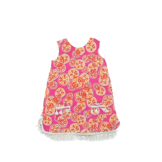 Five Loaves Two Fish Girls Pink | Orange Dress Size: 5T Pink | Orange