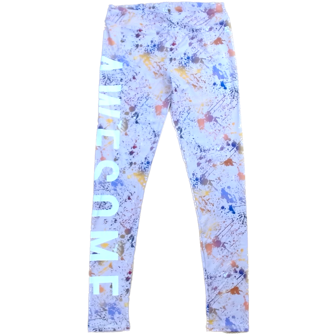 Rockets Of Awesome Girls Pink | Paint Splatter Pants Size: 14 Years Pink | Paint Splatter