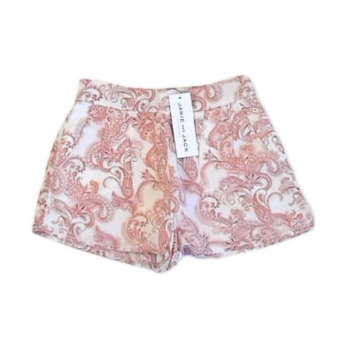 Janie and Jack Girls Pink Paisley Shorts Size: 4T Pink Paisley