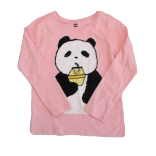 Tea Collection Girls Pink Panda Long Sleeve T-Shirt Size: 5T Pink Panda