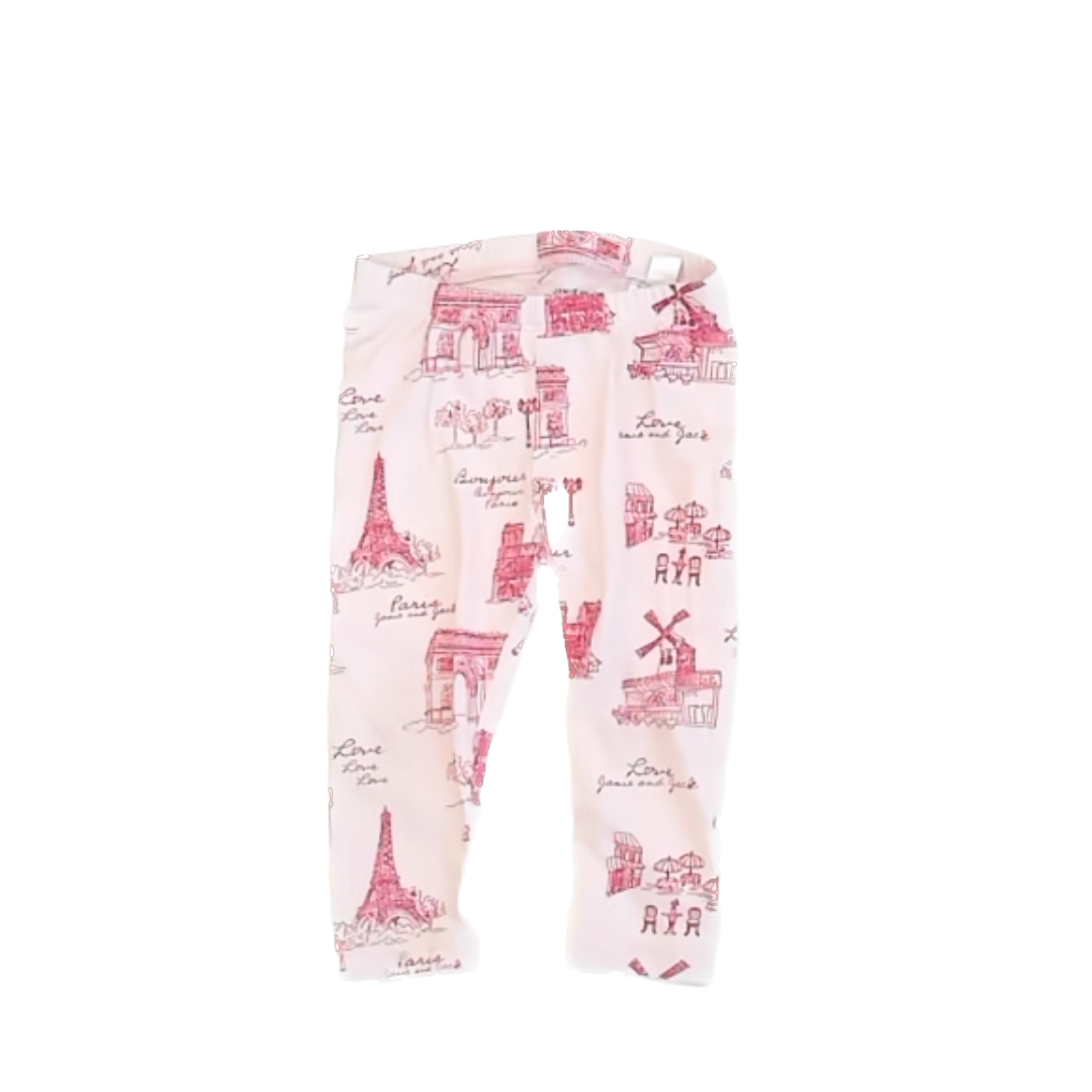 Janie and Jack Girls Pink | Paris Leggings Size: 18-24 Months Pink | Paris