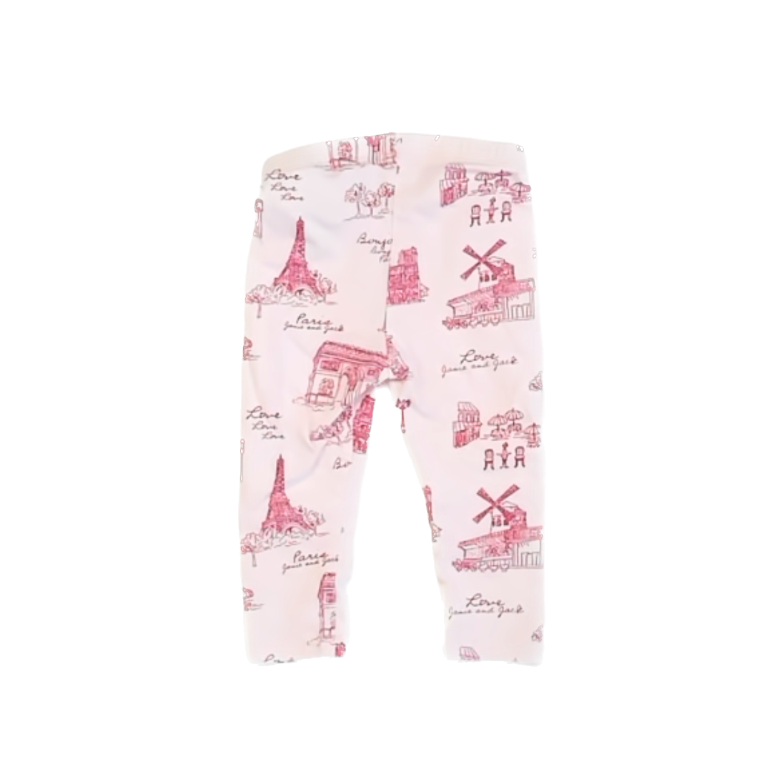 Janie and Jack Girls Pink | Paris Leggings Size: 18-24 Months Pink | Paris