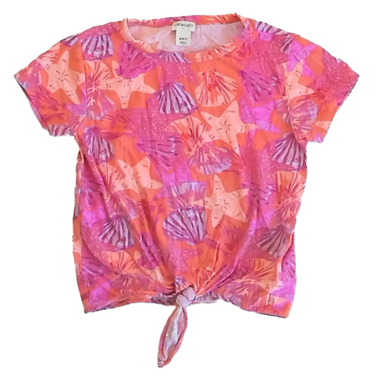 Crewcuts Girls Pink | Peach Starfish T-Shirt Size: 6-7 Years Pink | Peach Starfish