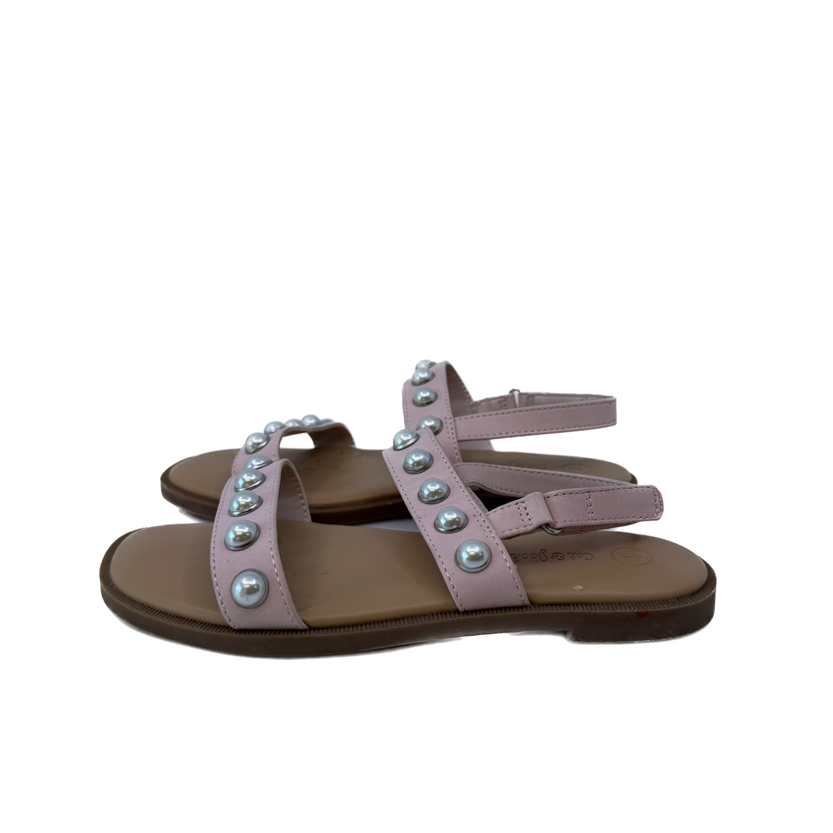 Cat & Jack Girls Pink | Pearl Sandals Size: 1 Youthe Pink | Pearl