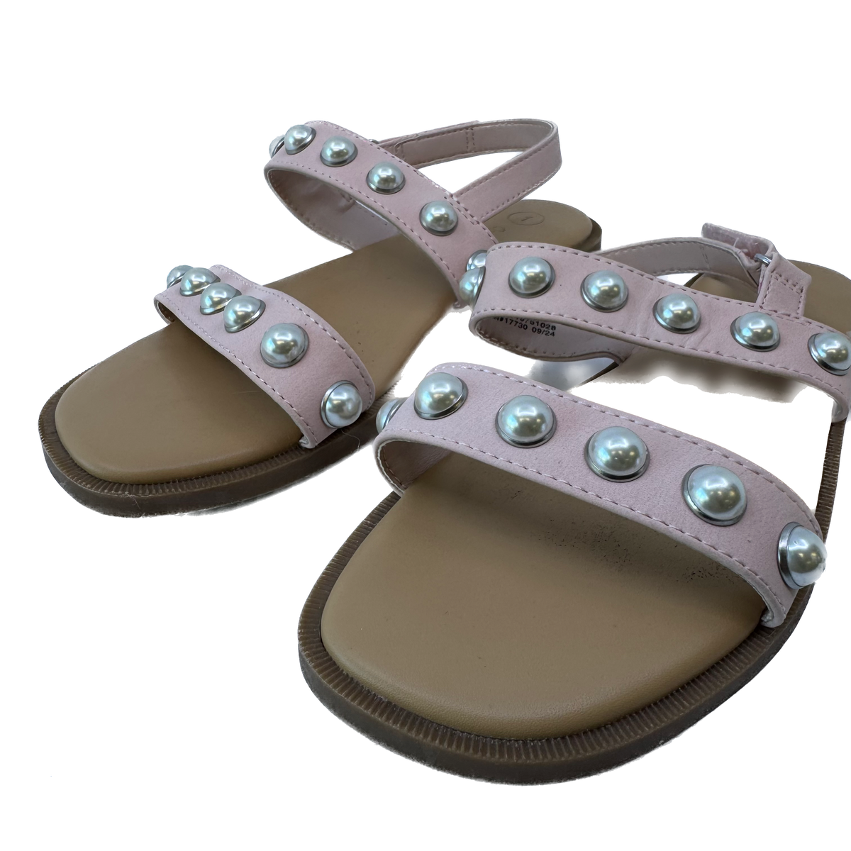 Cat & Jack Girls Pink | Pearl Sandals Size: 1 Youthe Pink | Pearl