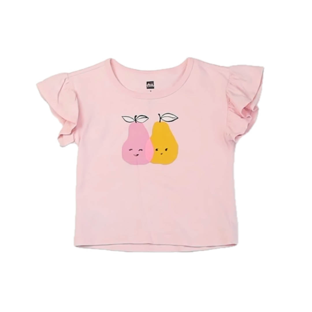 Tea Collection Girls Pink Pears T-Shirt Size: 3T Pink Pears