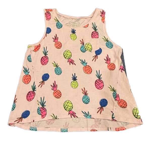 Rockets of Awesome Girls Pink Pineapples Tank Top Size: 8 Years