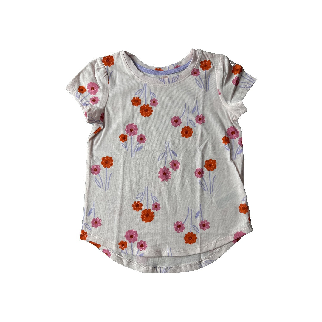 Cat & Jack Girls pink | Pink floral T-Shirt Size: 5T pink | Pink floral