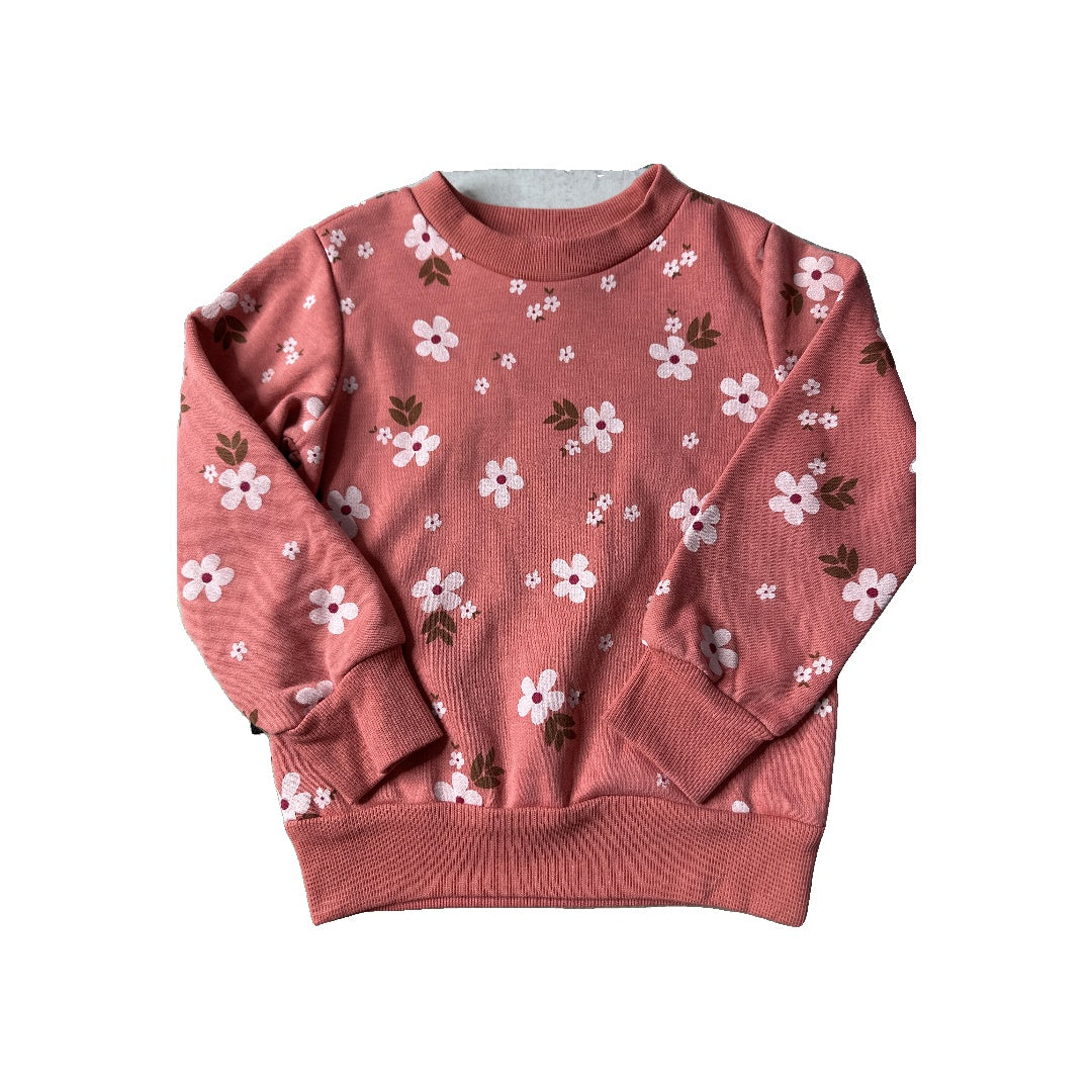Dot Girls pink | Pink floral Sweater Size: 3T pink | Pink floral