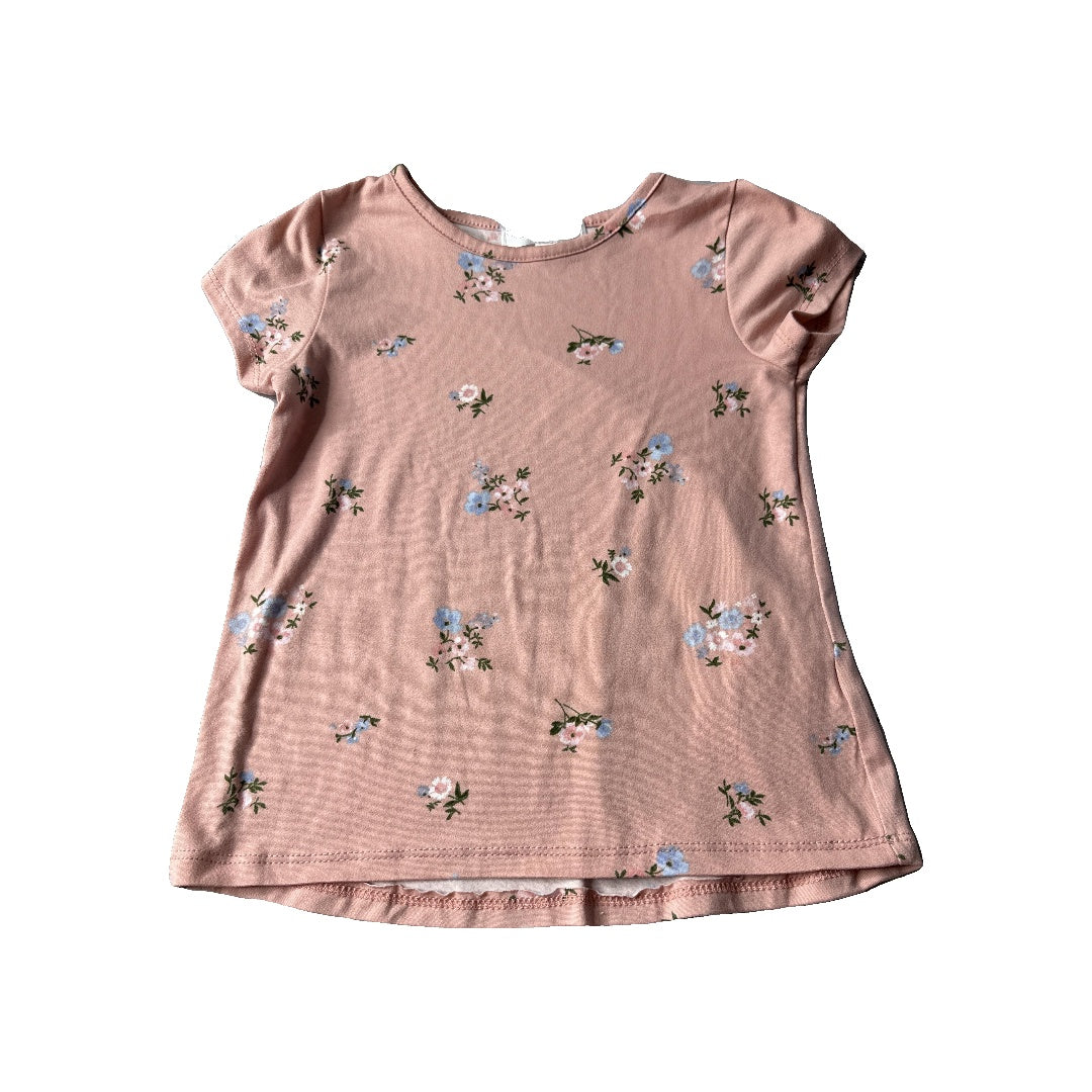 BKind Girls pink | Pink floral T-Shirt Size: 4T pink | Pink floral