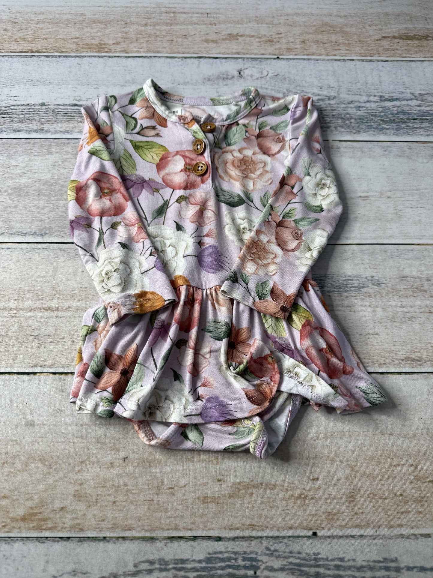 Posh Peanut Girls pink | Pink floral Dress Size: 6-12 months pink | Pink floral