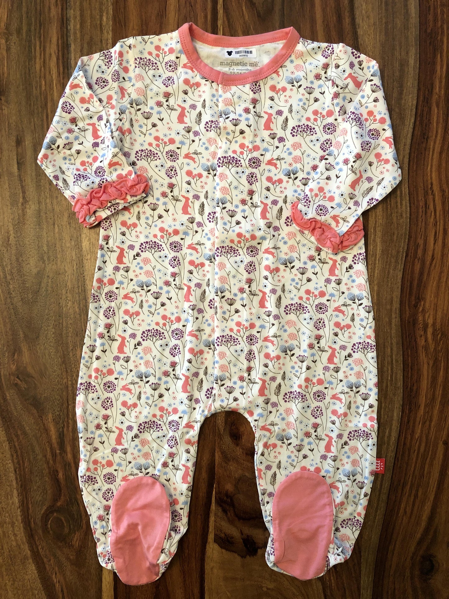 Magnetic Me Girls pink | Pink floral Pajamas Size: 3-6 months pink | Pink floral