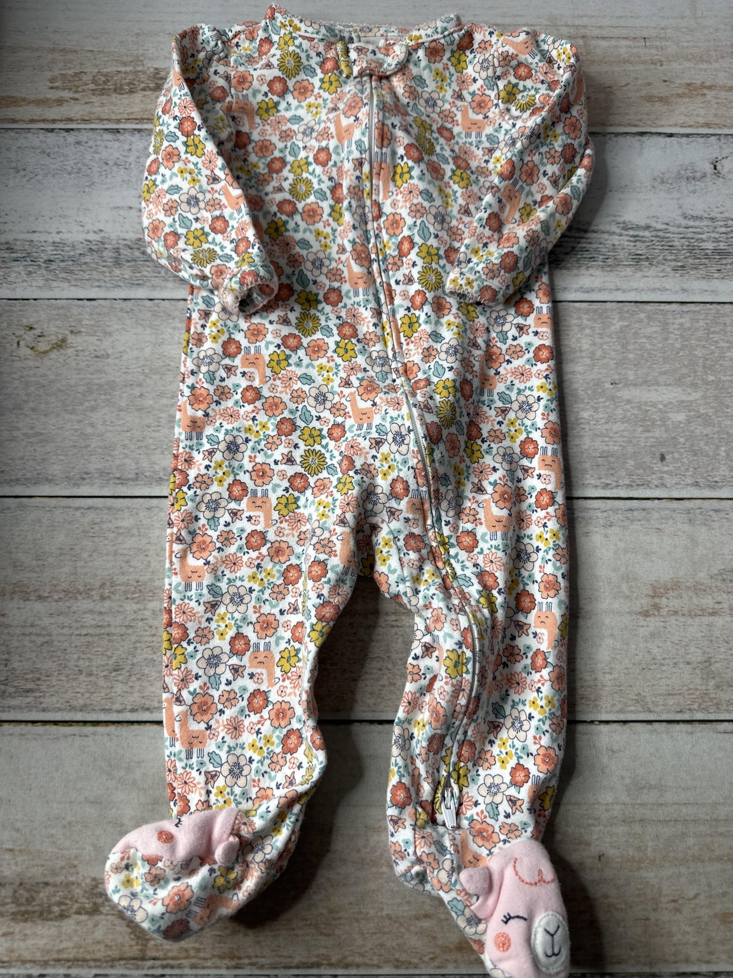 Carters Girls pink | Pink floral Pajamas Size: 6-9 months pink | Pink floral