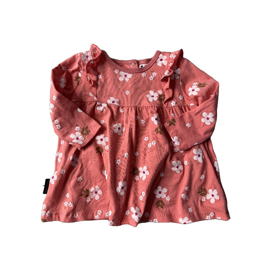Dot Girls pink | Pink floral Dress Size: 9-12 Months pink | Pink floral
