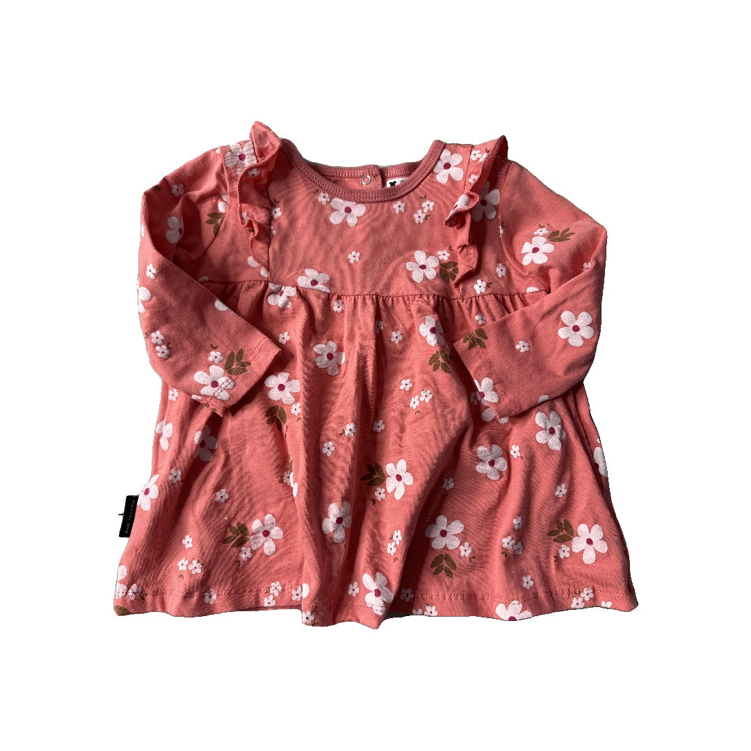 Dot Girls pink | Pink floral Dress Size: 9-12 Months pink | Pink floral
