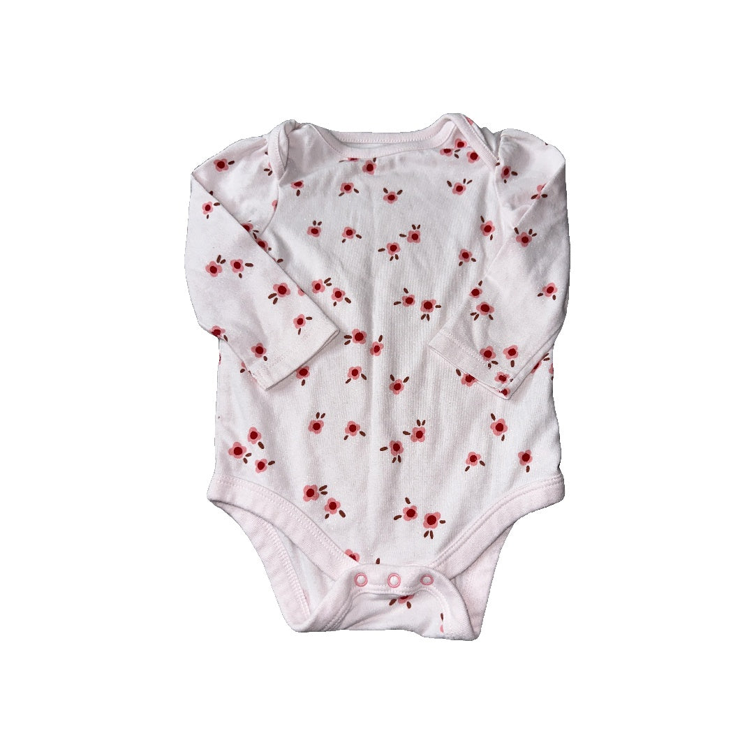 Cat & Jack Girls pink | Pink floral Onesie Size: 3-6 months pink | Pink floral