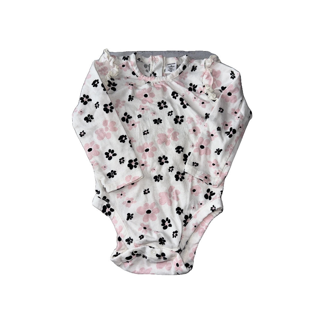 Nordstrom Girls pink | Pink floral Onesie Size: 12 months pink | Pink floral