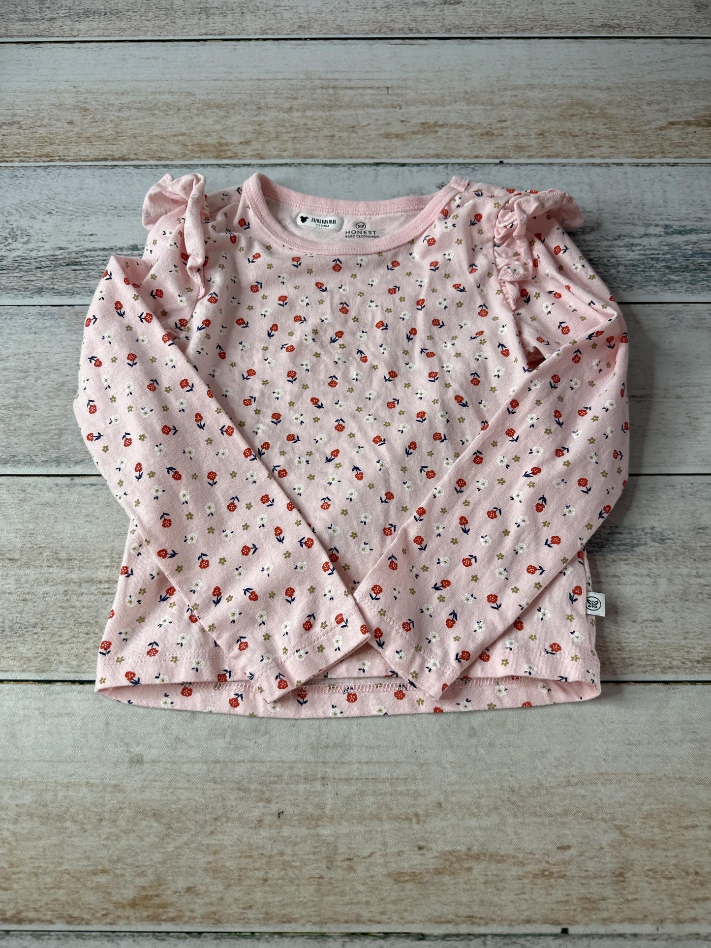 Honest Co Girls pink | Pink floral Long Sleeve Shirt Size: 4T pink | Pink floral