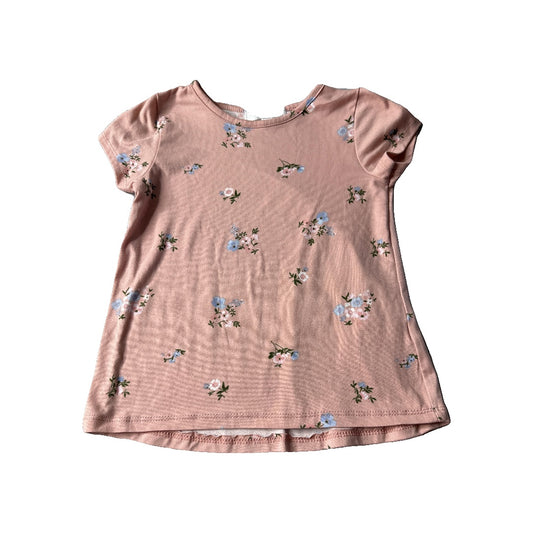 BKind Girls pink | Pink floral T-Shirt Size: 4T pink | Pink floral