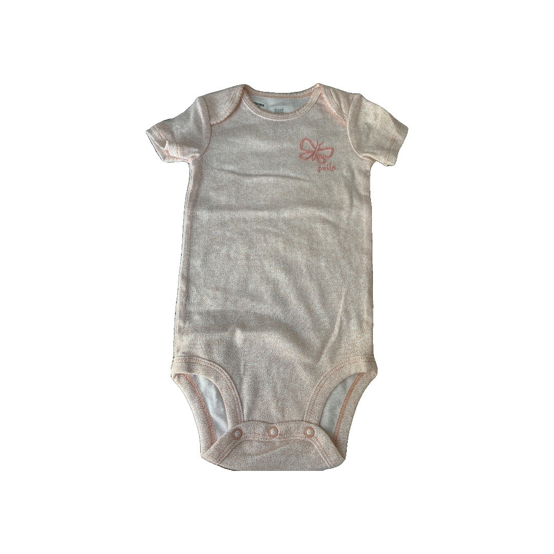 Just Born Girls pink | Pink floral Onesie Size: 12M pink | Pink floral