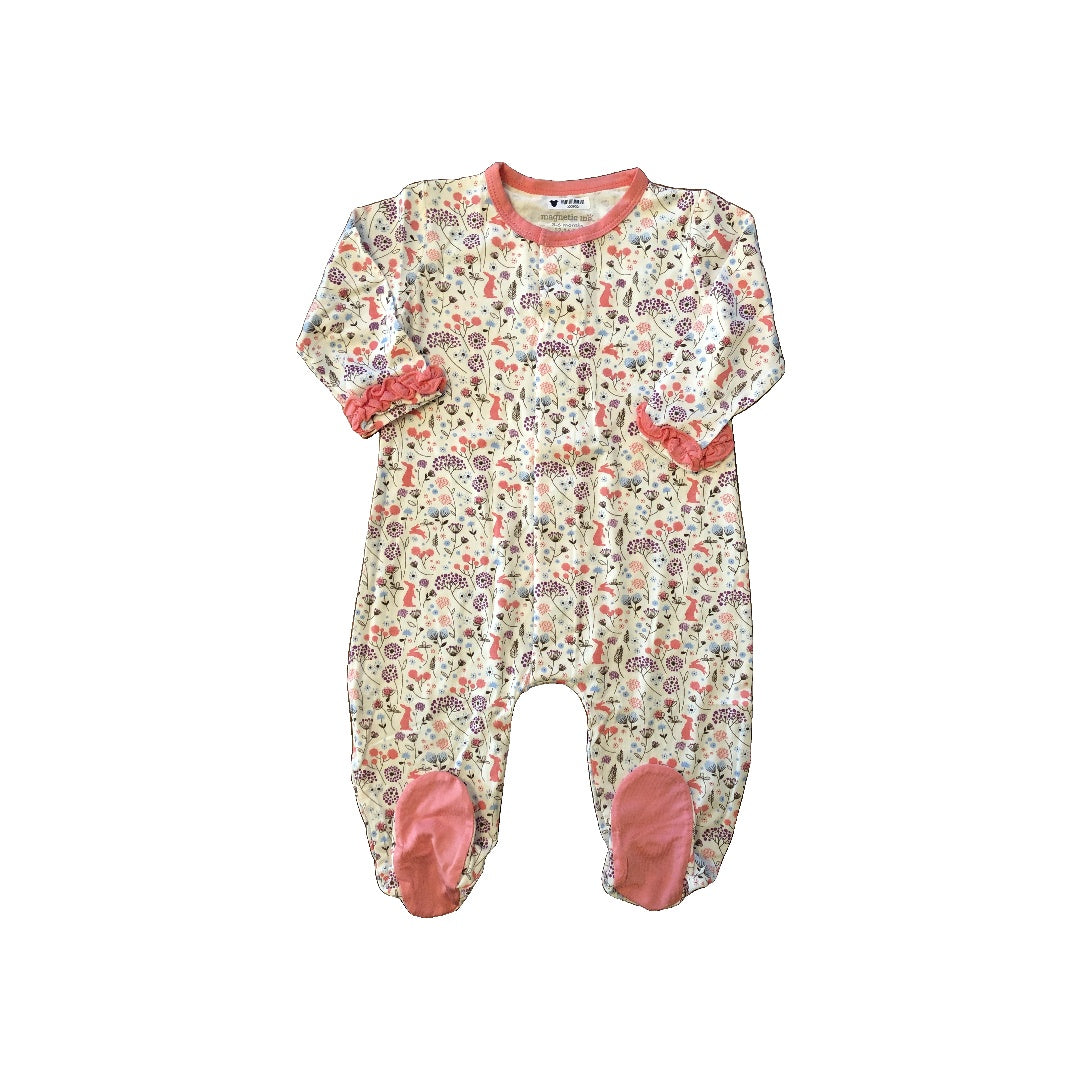Magnetic Me Girls pink | Pink floral Pajamas Size: 3-6 months pink | Pink floral