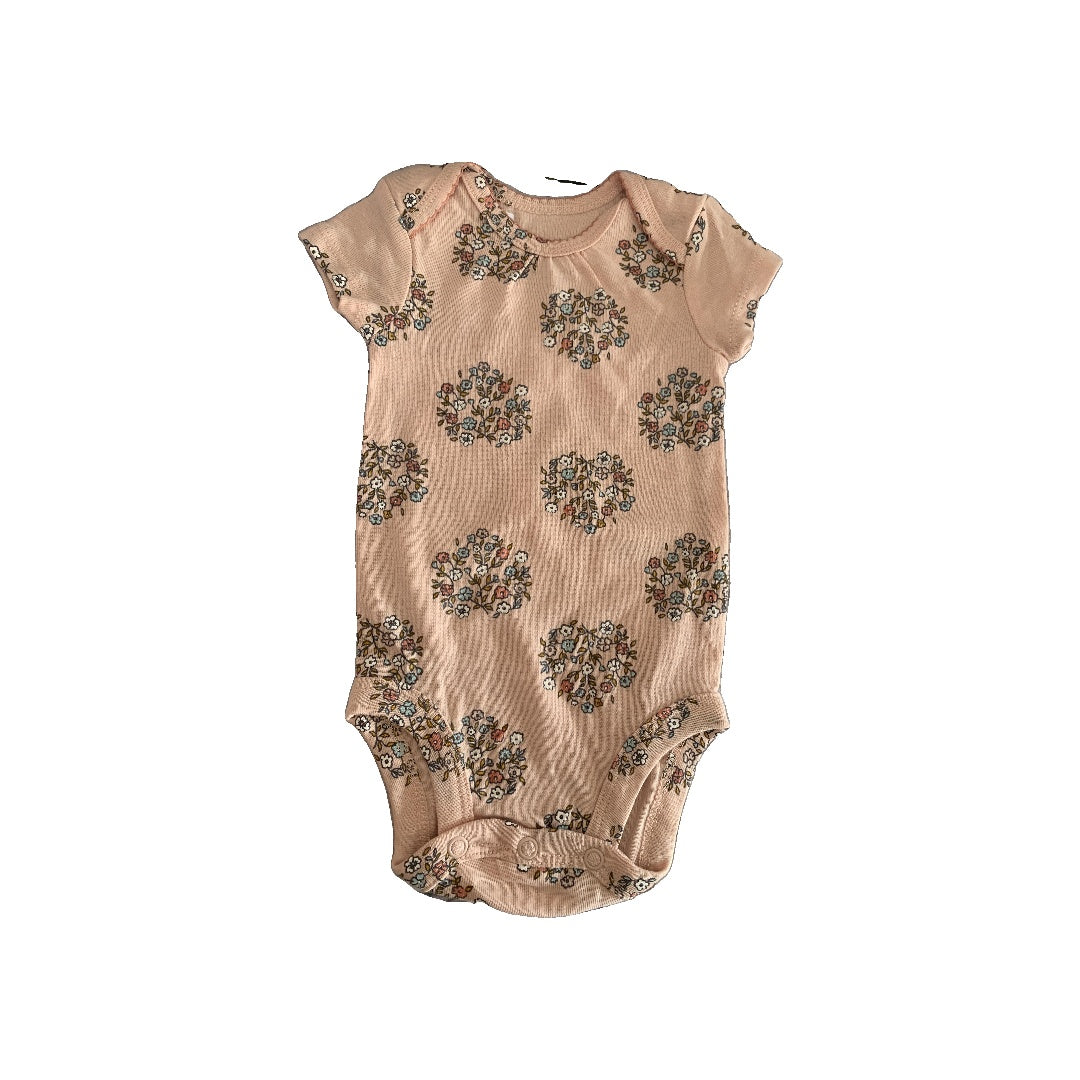 Carters Girls pink | Pink floral Onesie Size: 0-3 months pink | Pink floral