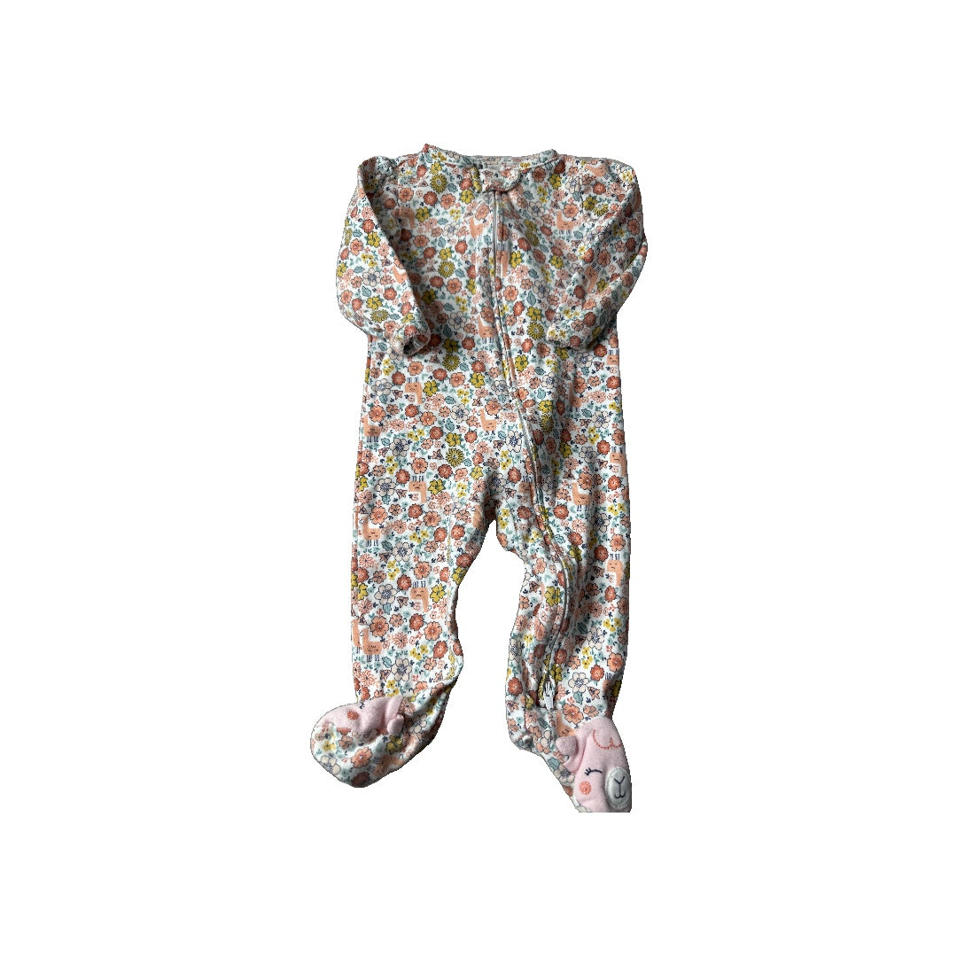 Carters Girls pink | Pink floral Pajamas Size: 6-9 months pink | Pink floral