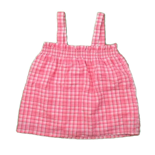 Rockets of Awesome Girls Pink Plaid Blouse Size: 8 Years Pink Plaid