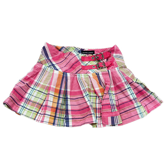 Ralph Lauren Girls Pink Plaid Skirt Size: 3T Pink Plaid