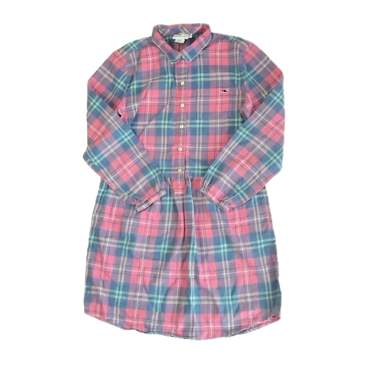 Vineyard Vines Girls Pink Plaid Dress Size: 12 Years Pink Plaid