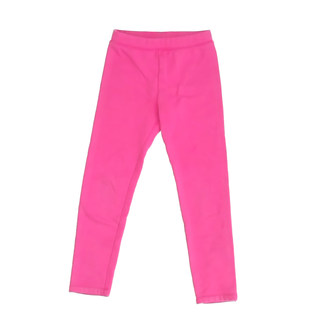 Primary.com Girls Pink Plush-lined Leggings Size: 8 Years Pink Plush-lined