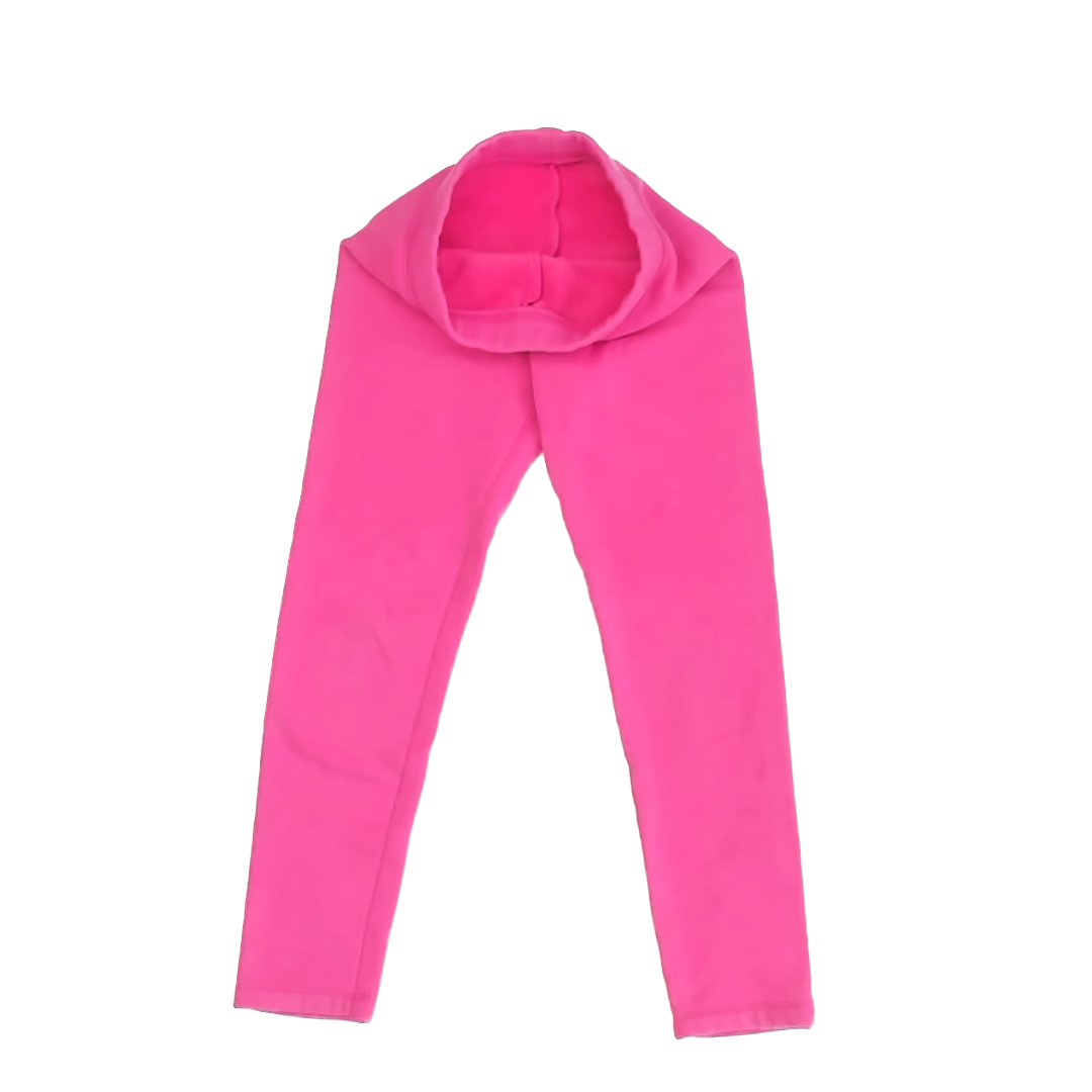 Primary.com Girls Pink Plush-lined Leggings Size: 8 Years Pink Plush-lined