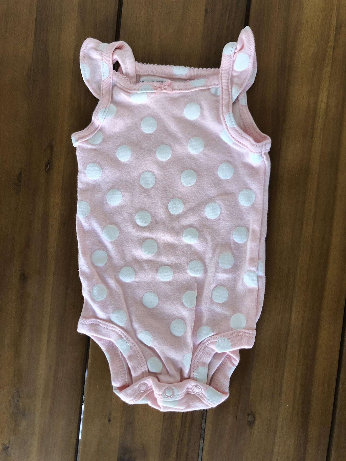 Carters Girls pink | polka dot Onesie Size: 0-3 months pink | polka dot
