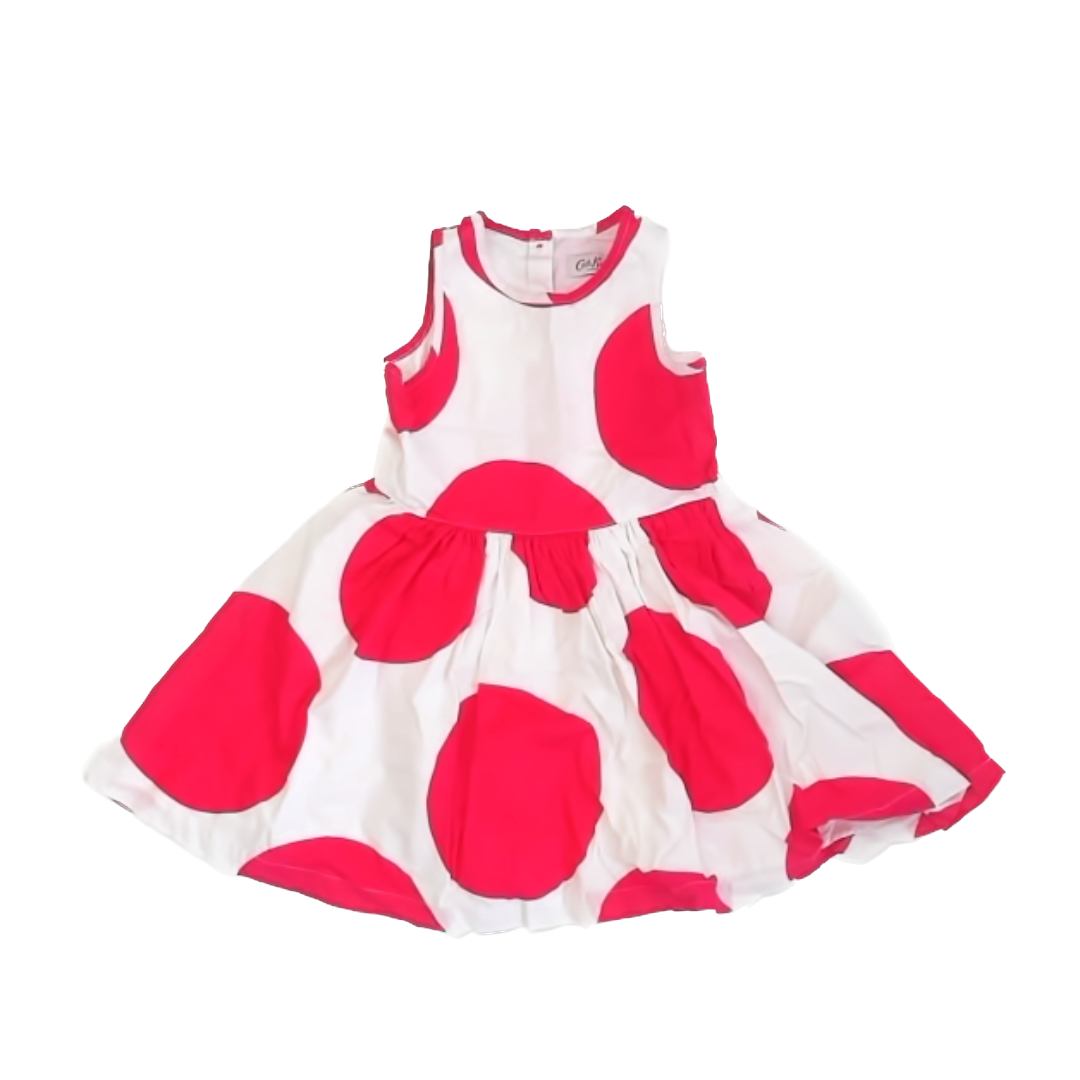 Cath Kids Girls Pink Polka Dot Dress Size: 1-2 Years Pink Polka Dot