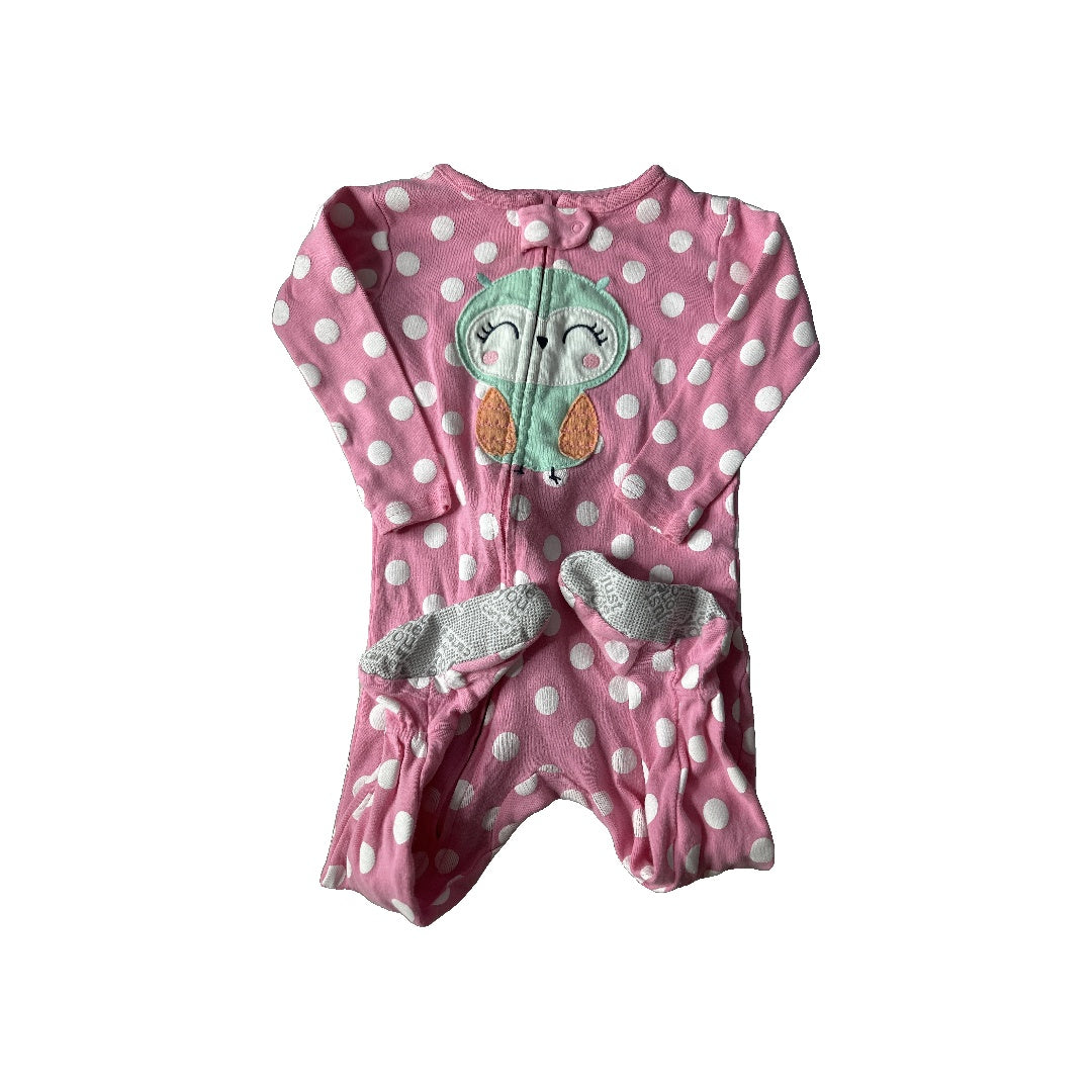 Carters Unisex pink | polka dot Pajamas Size: 12 months pink | polka dot
