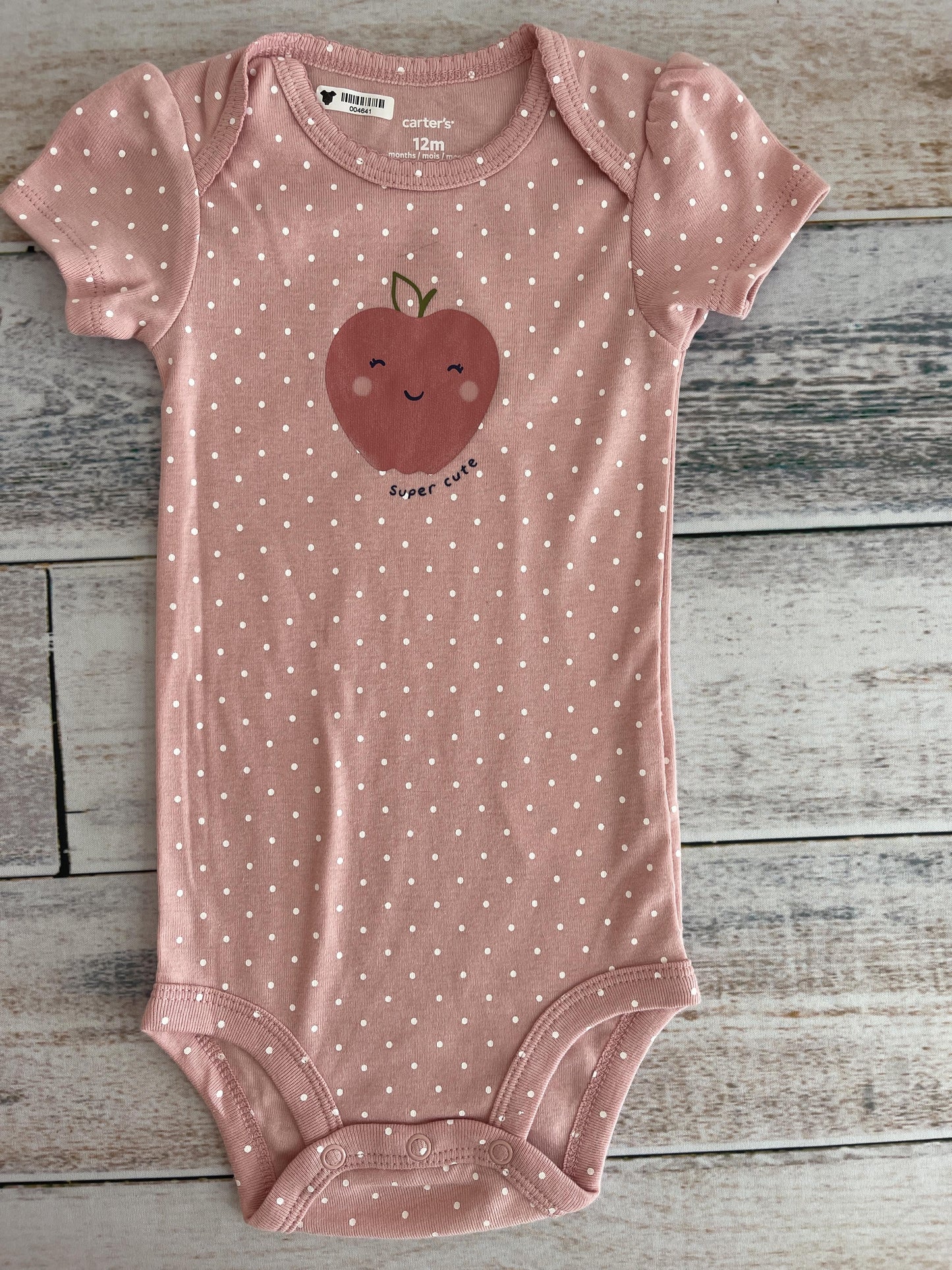Carters Girls pink | polka dot Onesie Size: 12 months pink | polka dot
