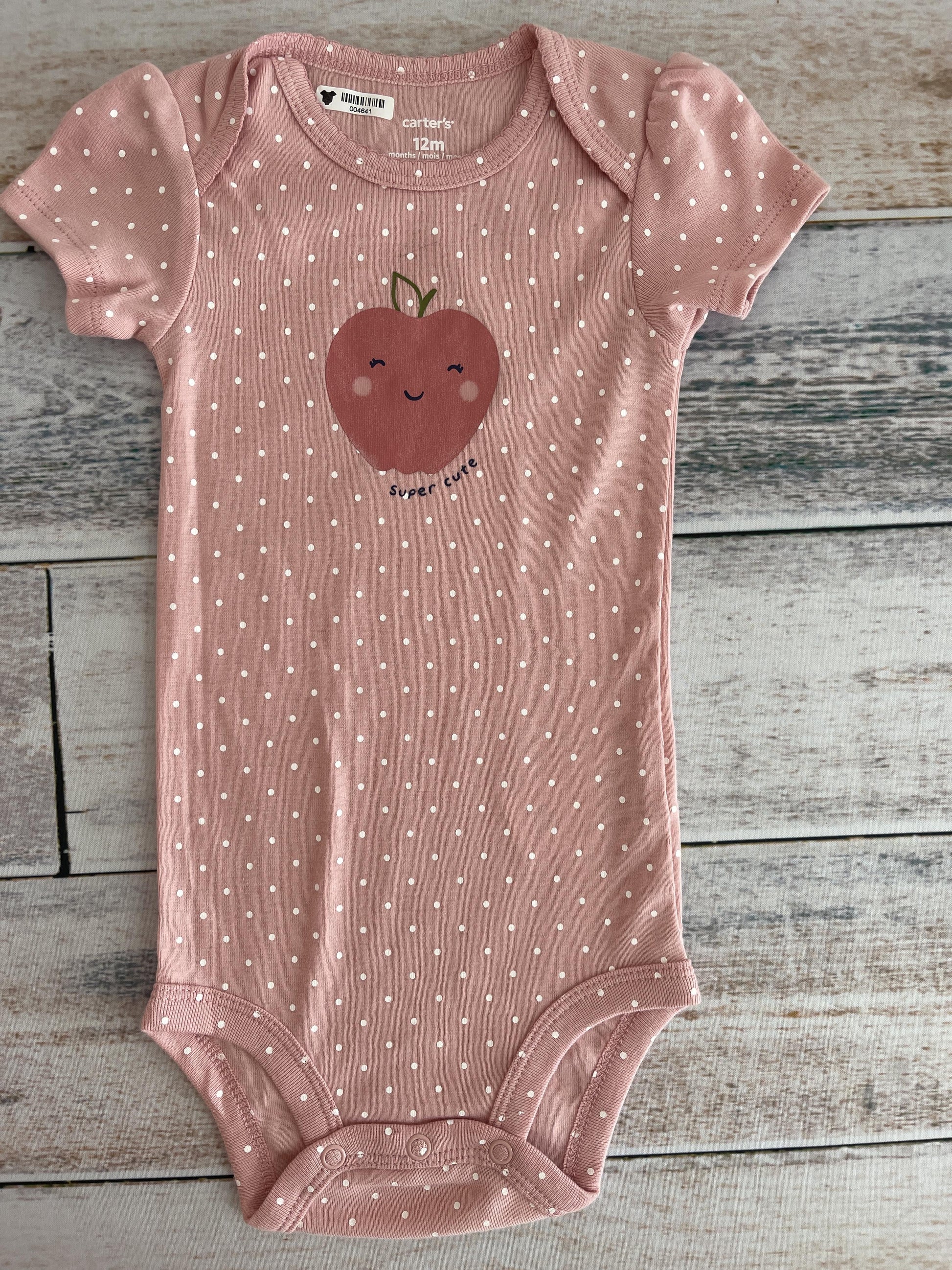 Carters Girls pink | polka dot Onesie Size: 12 months pink | polka dot