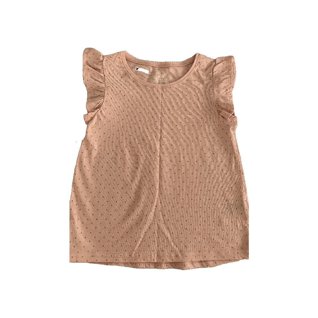 H&M Girls pink | polka dot Shirt Size: 4T pink | polka dot