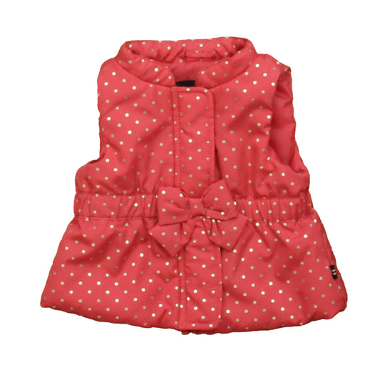 Nautica Girls Pink Polka Dots Vest Size: 0-3 Months Pink Polka Dots
