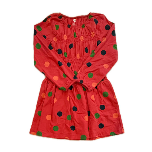 Tea Collection Girls Pink Polka Dots Dress Size: 5T Pink Polka Dots