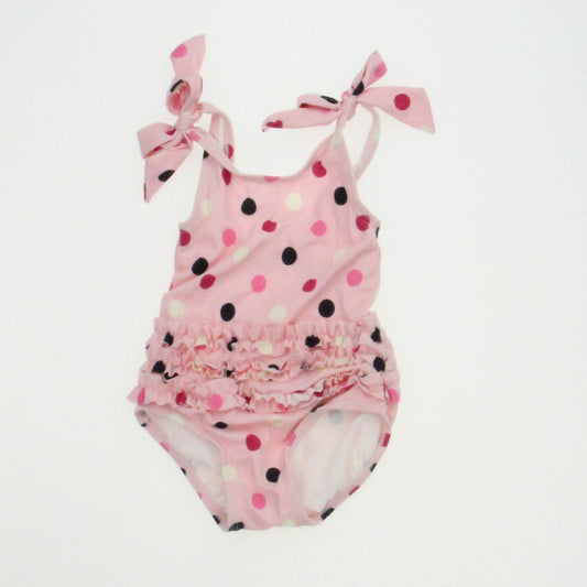 Gymboree Girls Pink Polka Dots 1-piece Swimsuit Size: 3-6 Months