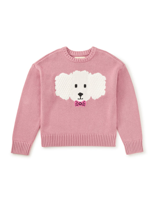 Tea Collection Girls Pink Poodle Sweater Size: 6-9 Months Pink Poodle