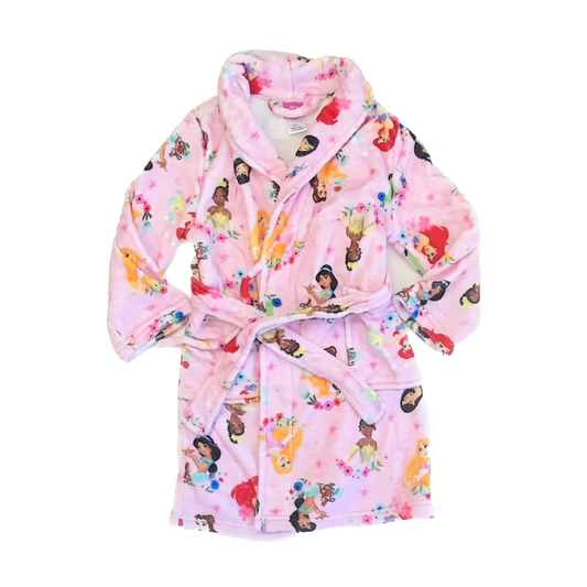 Disney Girls Pink Princess Bathrobe Size: 6 Years Pink Princess