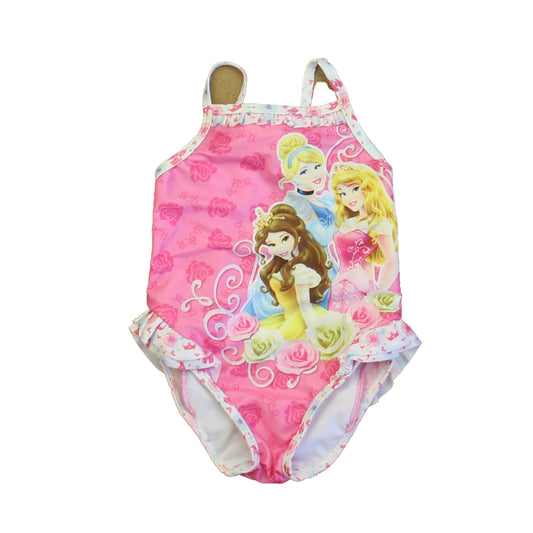 Disney Girls Pink Princesses 1-piece Swimsuit Size: 18 Months Pink Princesses