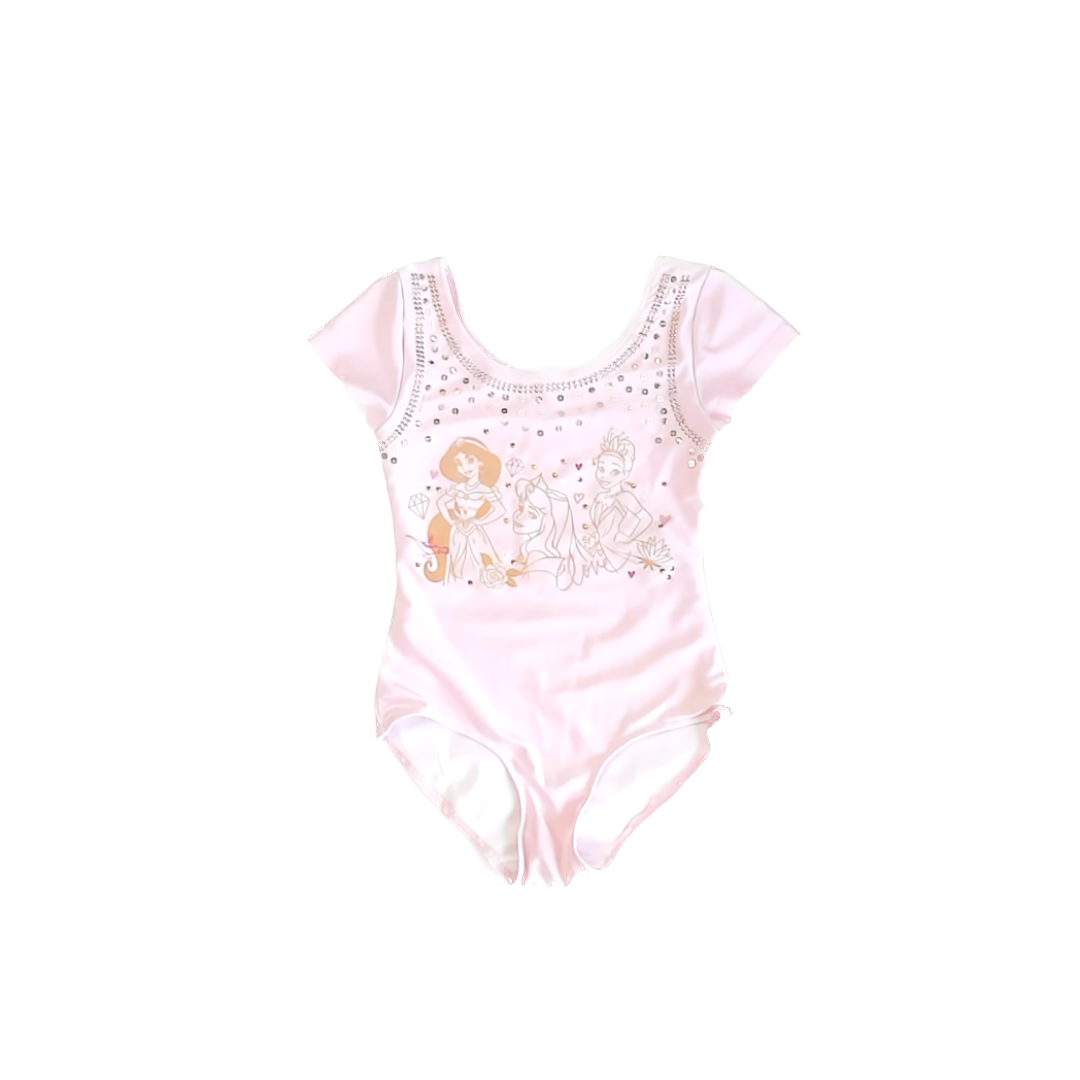 Disney Girls Pink Princesses Leotard Size: 5-6 Years Pink Princesses