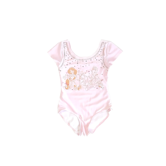 Disney Girls Pink Princesses Leotard Size: 5-6 Years Pink Princesses