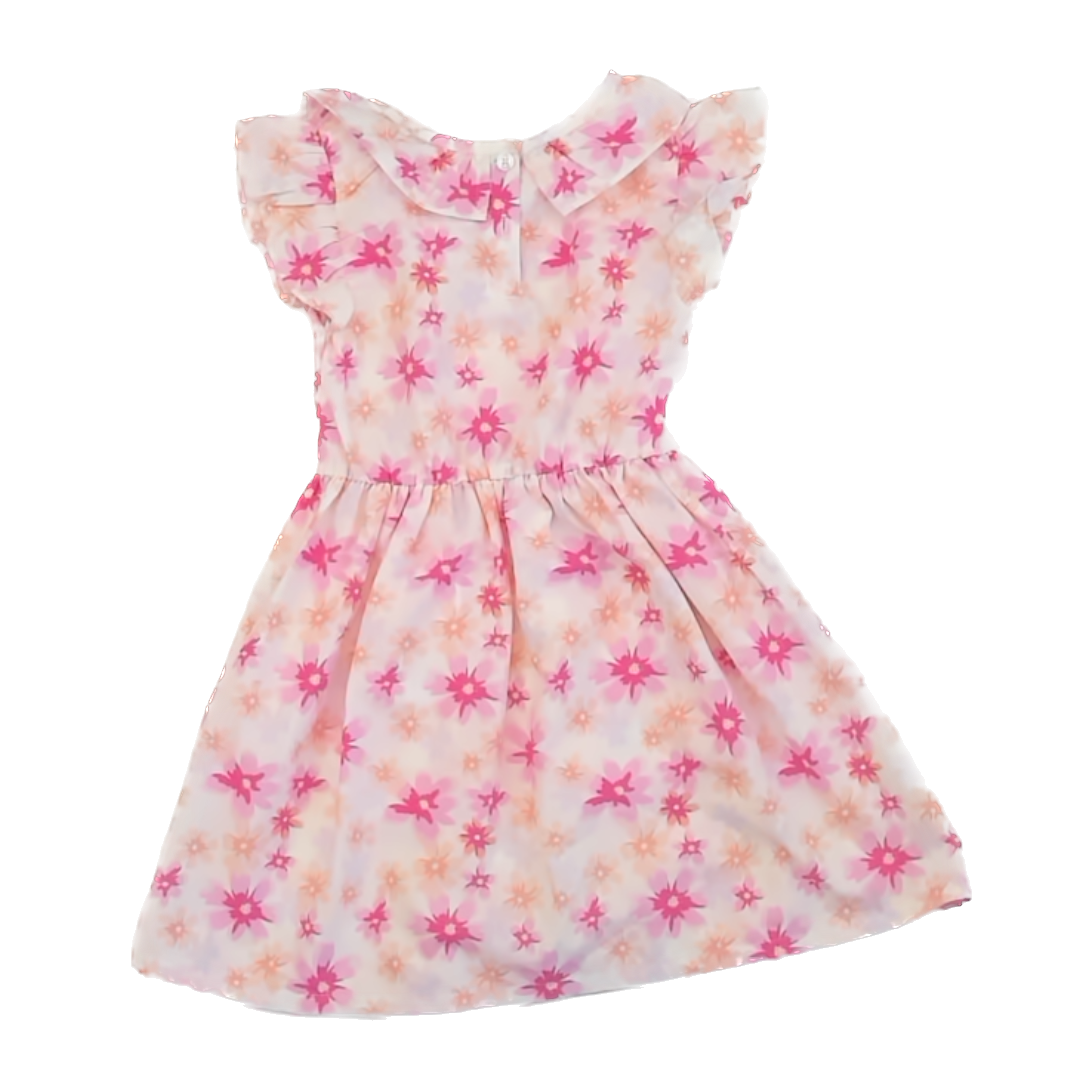 Little Lass Girls Pink | Purple Floral Dress Size: 5T Pink | Purple Floral