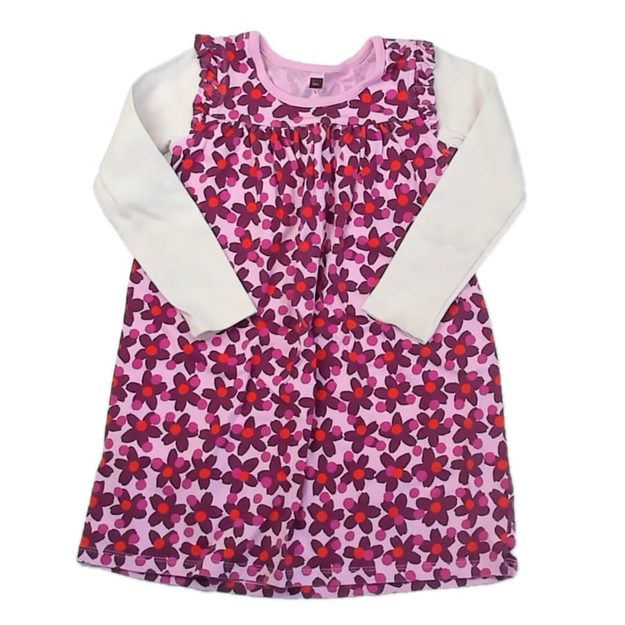 Tea Collection Girls Pink | Purple Floral Dress Size: 5T Pink | Purple Floral